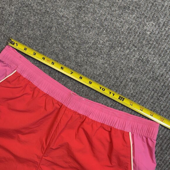 Urban Outfitters BDG Shorts Womens Large Red Pink Jess Nylon Track Retro Y2K NEW - Picture 12 of 14